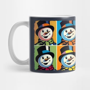 Frosty Fusion: Pop Art's Coolest Creation - Pop Snowman Mug